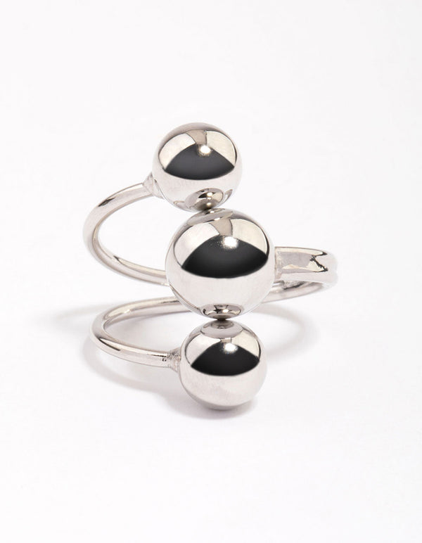 Silver Plated Ball Ring