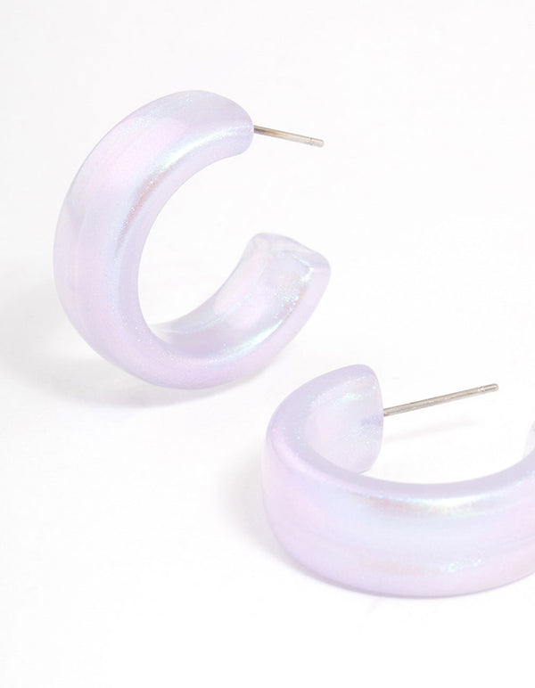 Rose Gold Moonlight Hoop Earrings