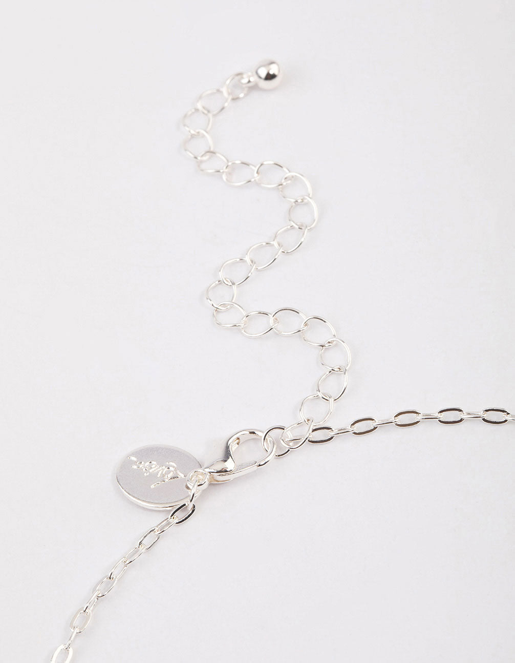 Silver Linked Circle Diamante Necklace & Polishing Set