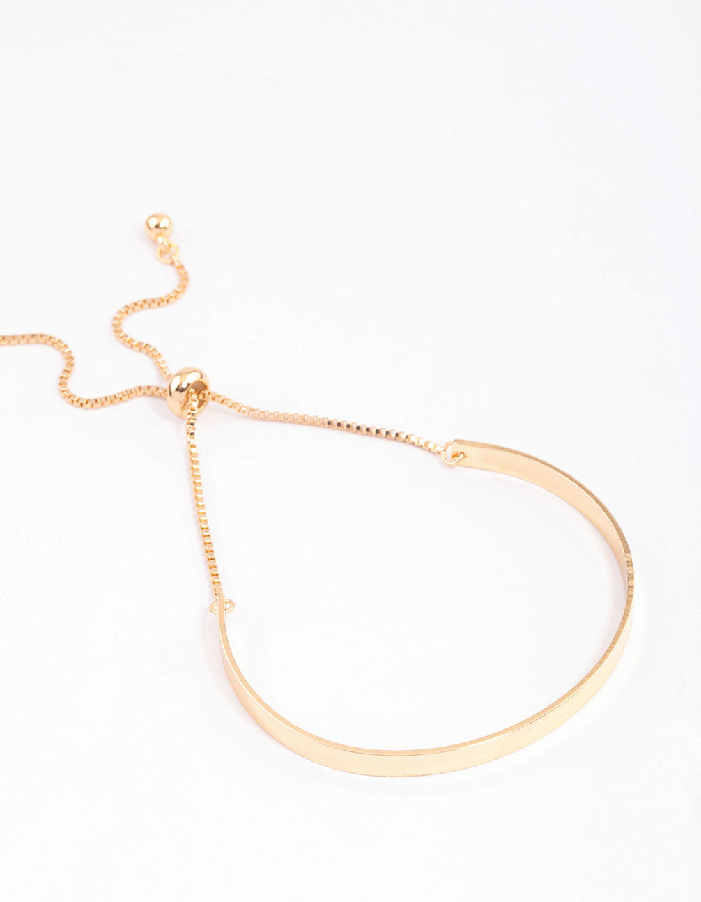Gold Simple Solid Bangle Toggle Bangle