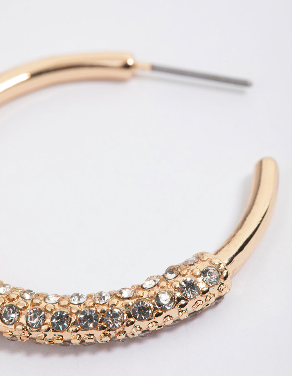 Gold Multi Diamante Hoop Earrings