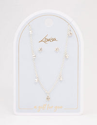 Silver Diamante Droplet Jewellery Set - link has visual effect only