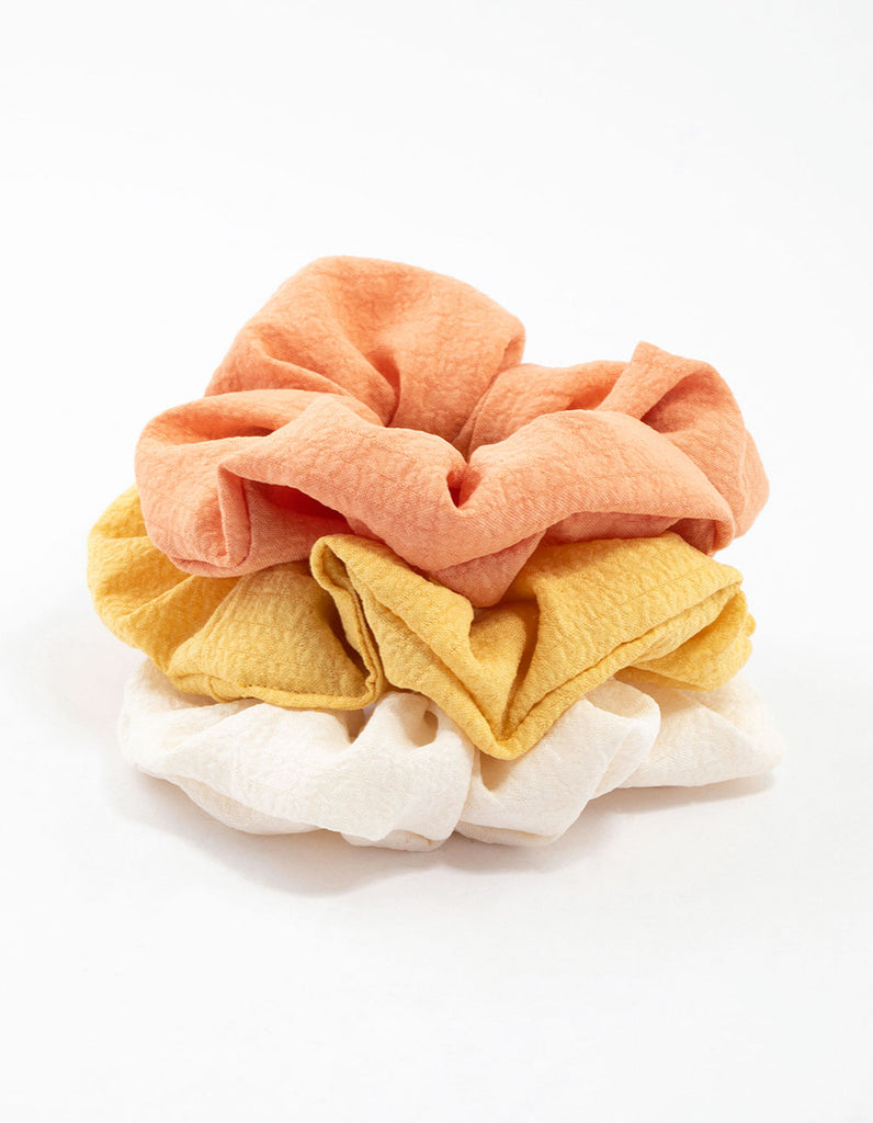 Fabric Texture Hair Scrunchie Pack - Lovisa