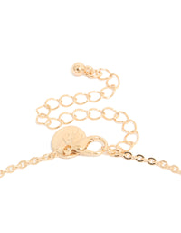 Gold Diamante Infinity Heart Short Necklace - link has visual effect only