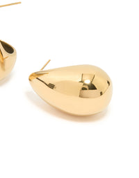 Waterproof Gold Plated Stainless Steel Large Teardrop Earrings - link has visual effect only