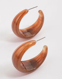 Silver Mahogany Hoop Earrings - link has visual effect only
