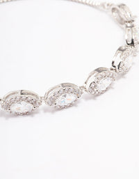 Silver Marquise Cubic Zirconia Toggle Bangle - link has visual effect only