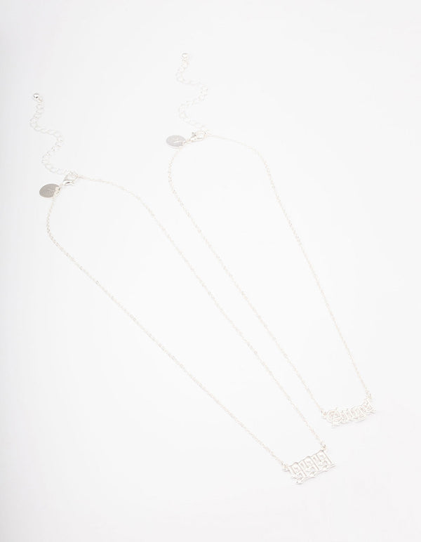 Silver Plated Angel Number '999' Necklace Pack