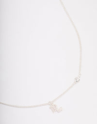 Silver Plated Scorpio Necklace With Cubic Zirconia Pendant - link has visual effect only