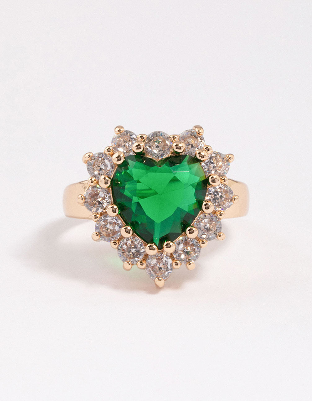 Gold Stone Heart Surrounded Ring