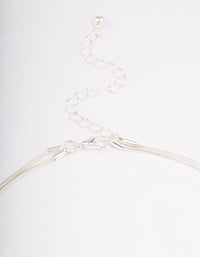 Silver Double Layered Necklace - link has visual effect only