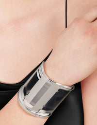 Silver Statement Large Wrist Cuffs - link has visual effect only