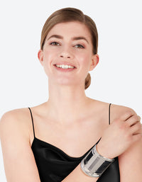 Silver Statement Large Wrist Cuffs - link has visual effect only