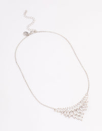 Silver Cubic Zirconia Short Necklace - link has visual effect only