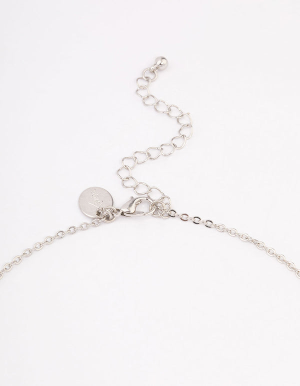 Silver Cubic Zirconia Short Necklace