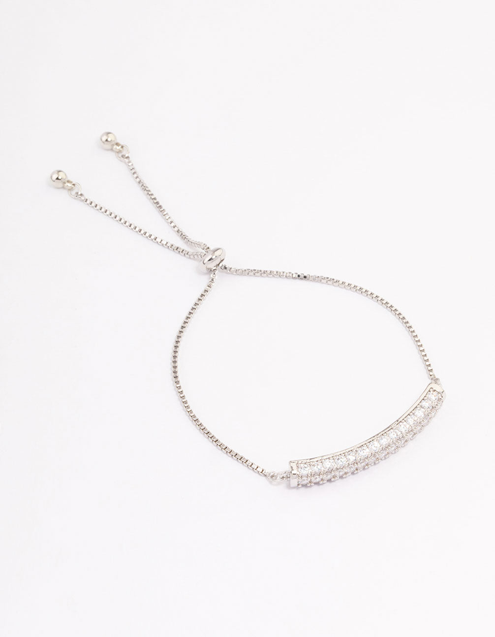Silver Cubic Zirconia Multi Bar Bracelet