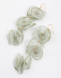 Gold Petal Drop Earrings - link has visual effect only