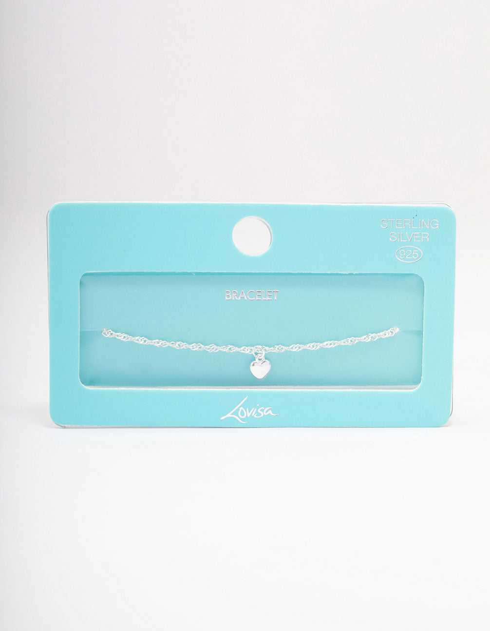 Sterling Silver Simple Heart Bracelet