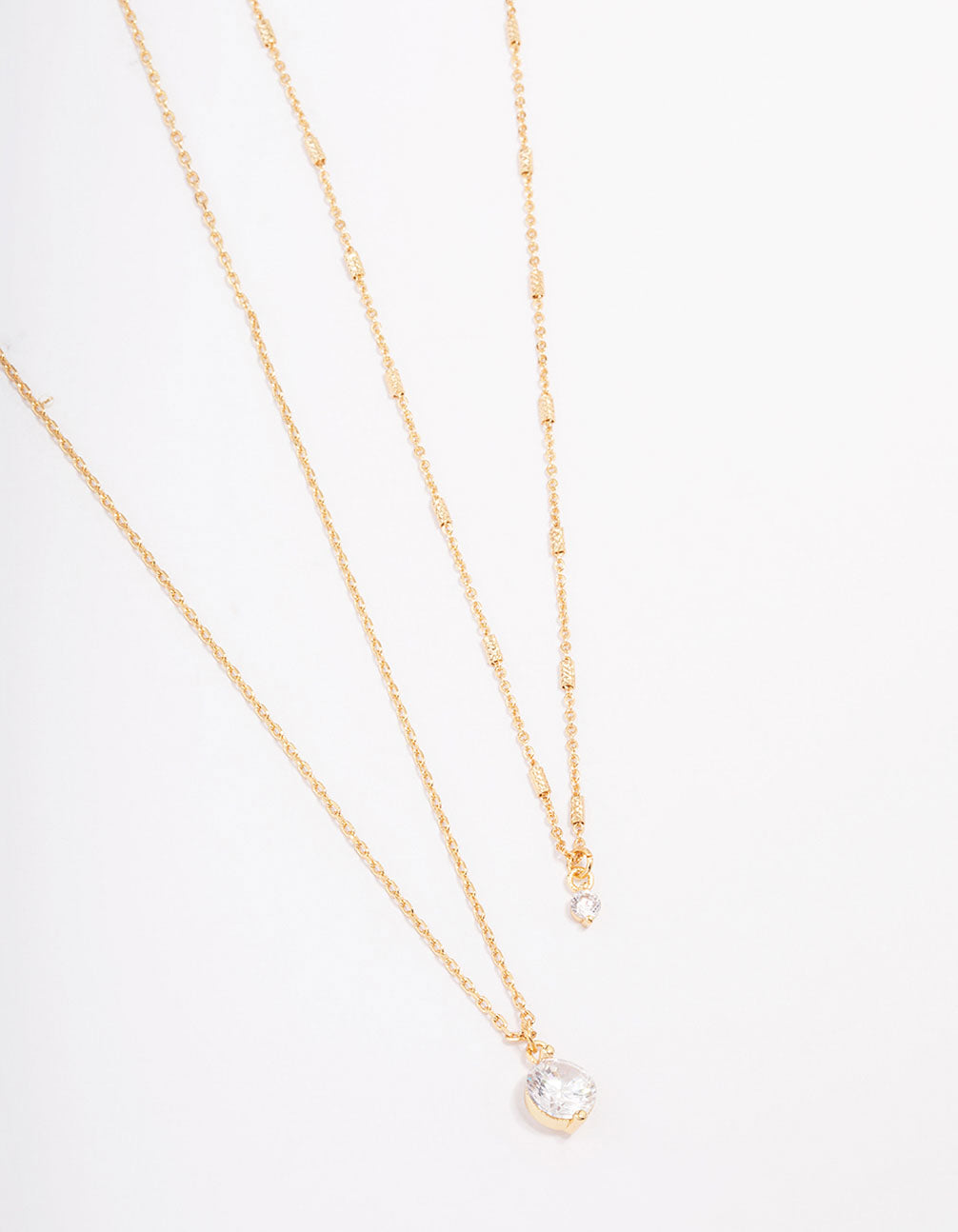 Gold Plated Delicate Cubic Zirconia Necklace Pack