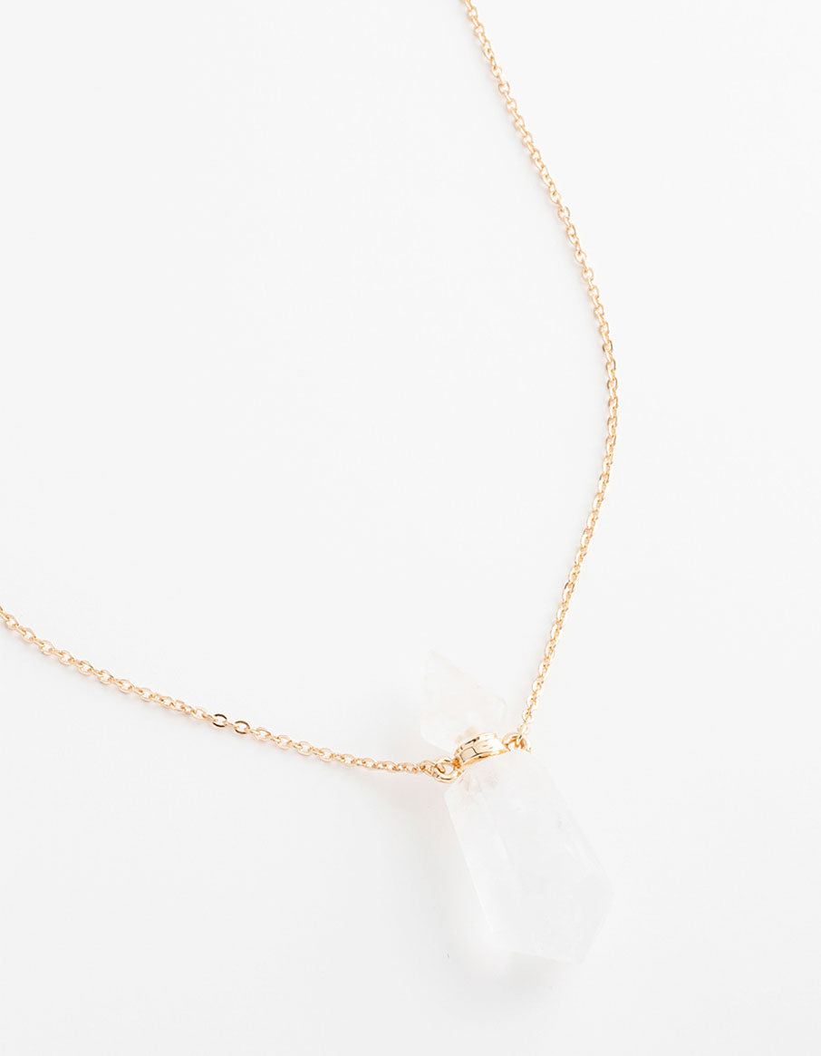 Gold Semi-Precious Bottle Short Necklace
