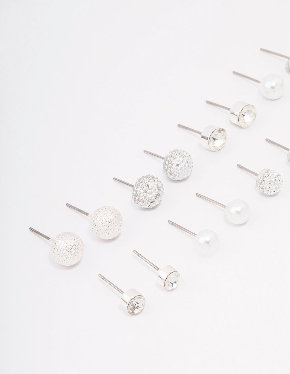 Silver Pearl Jelly Earring 8-Pack