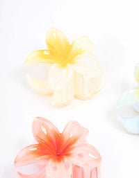 Mini Tropical Flower Hair Claw 4-Pack - link has visual effect only