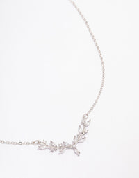 Silver Dainty Leafy Vine Necklace - link has visual effect only
