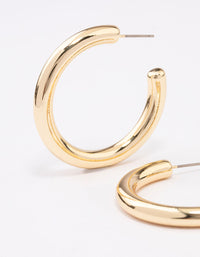 Gold Plated Large Hoop Earrings - link has visual effect only