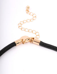 Gold Cord Textured Puffy Heart Pendant Necklace - link has visual effect only