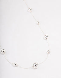 Silver Molten Ball Long Necklace - link has visual effect only