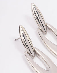 Silver Fine Pointed Drop Earrings - link has visual effect only