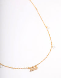 Gold Plated 333 Angel Number Cubic Zirconia Pendant Necklace - link has visual effect only