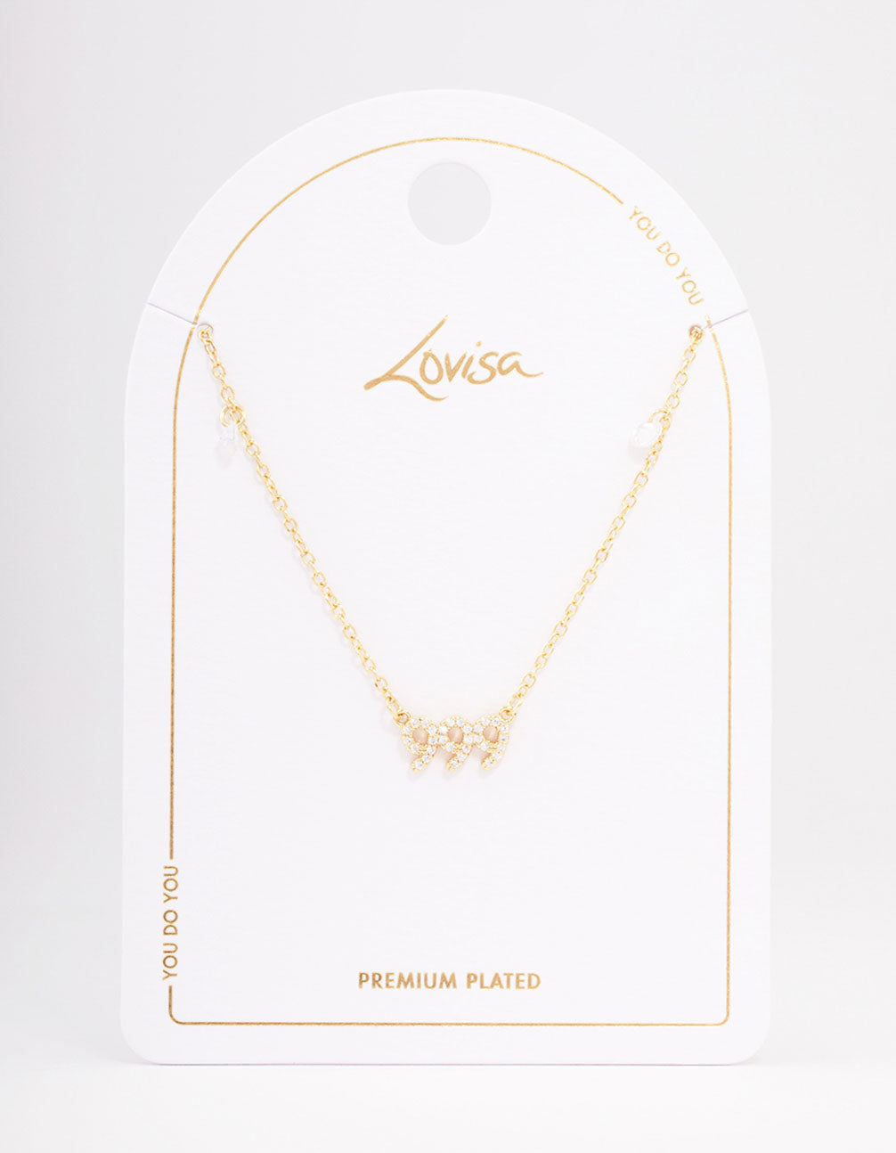 Gold Plated 999 Angel Number Cubic Zirconia Pendant Necklace