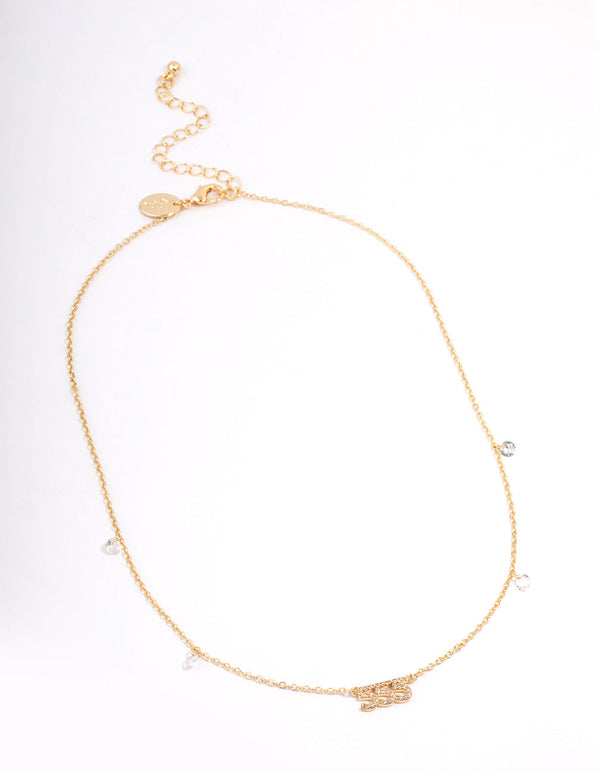 Gold Plated 555 Angel Number Cubic Zirconia Pendant Necklace