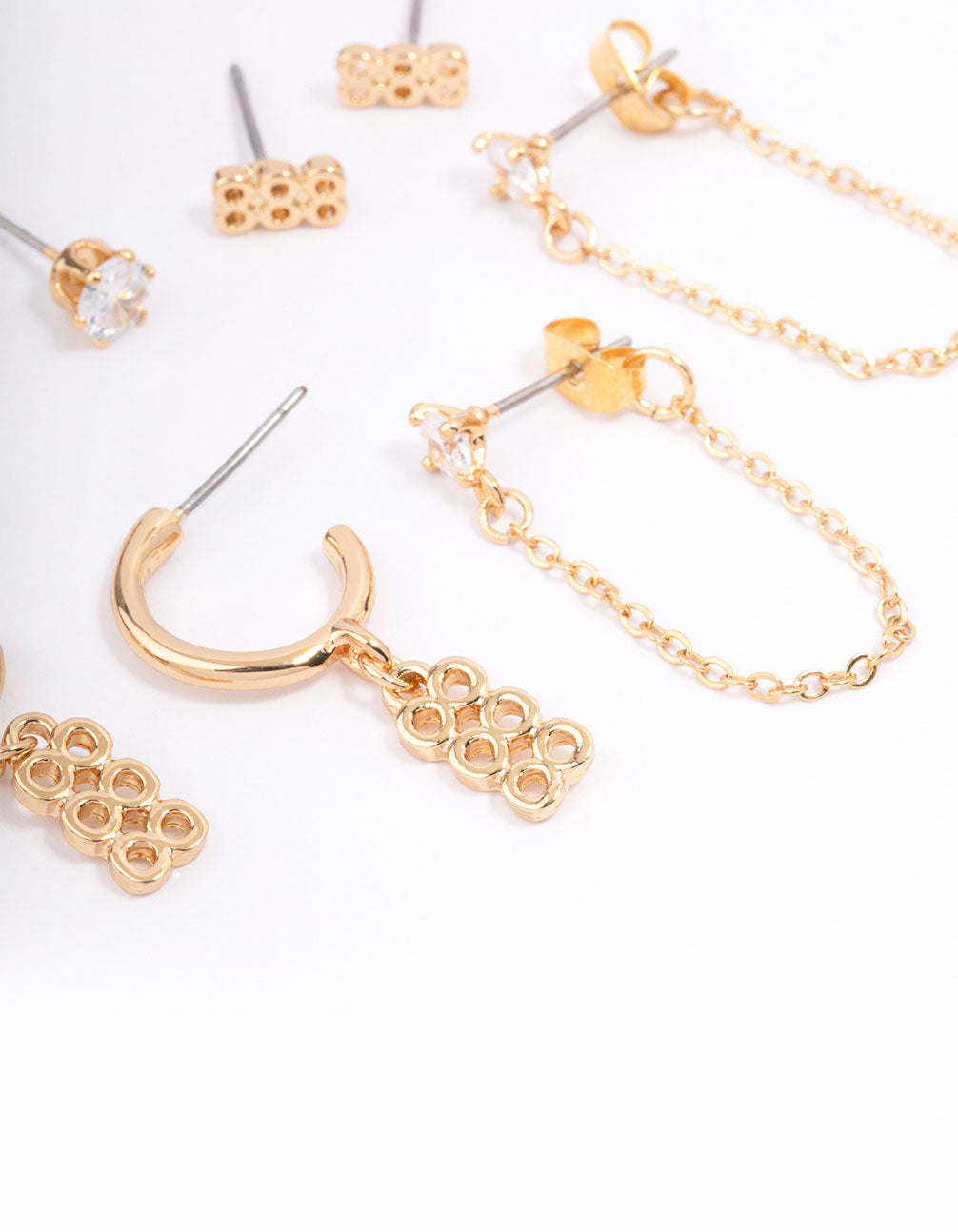 Gold Plated 888 Angel Number Earring Pack