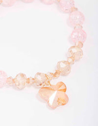 Pink Beaded Butterfly Bracelet - link has visual effect only
