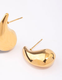 Waterproof Gold Plated Stainless Steel Skinny Bubble Drop Earrings - link has visual effect only