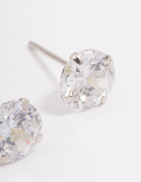 Sterling Silver Cubic Zirconia Claw Stud Earrings - link has visual effect only