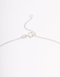 Sterling Silver Solitaire Cubic Zirconia Pendant Necklace - link has visual effect only