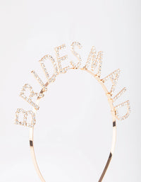 Gold Diamante Bridesmaid Headband - link has visual effect only
