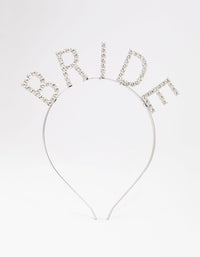 Rhodium Diamante Bride Headband - link has visual effect only