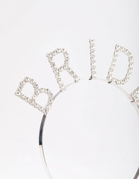 Rhodium Diamante Bride Headband - link has visual effect only