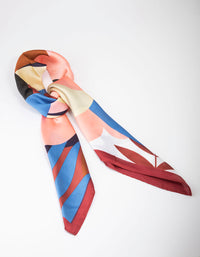 Fabric Floral Geometric Pattern Scarf - link has visual effect only