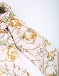 Fabric Floral Chain Printed Scarf - link has visual effect only