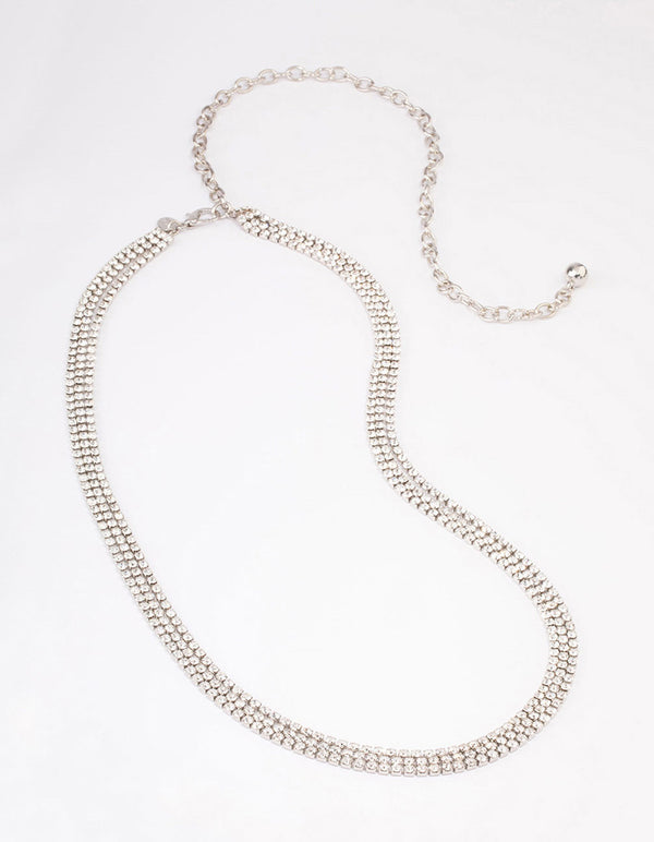 Silver Triple Cup Chain Belt