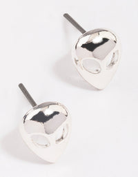 Silver Alien Head Stud Earrings - link has visual effect only