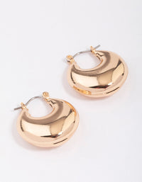 Gold Puffy Stretch Hoop Earrings - link has visual effect only