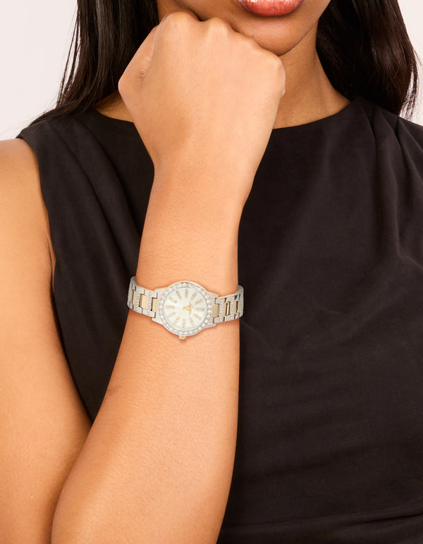 Gold Rectangle Face Classic Watch