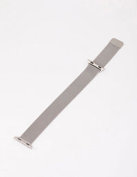 Silver Mesh Strap Watch Band 38/40/41mm - link has visual effect only