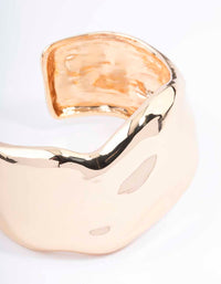Gold Wide Molten Wrist Cuff - link has visual effect only